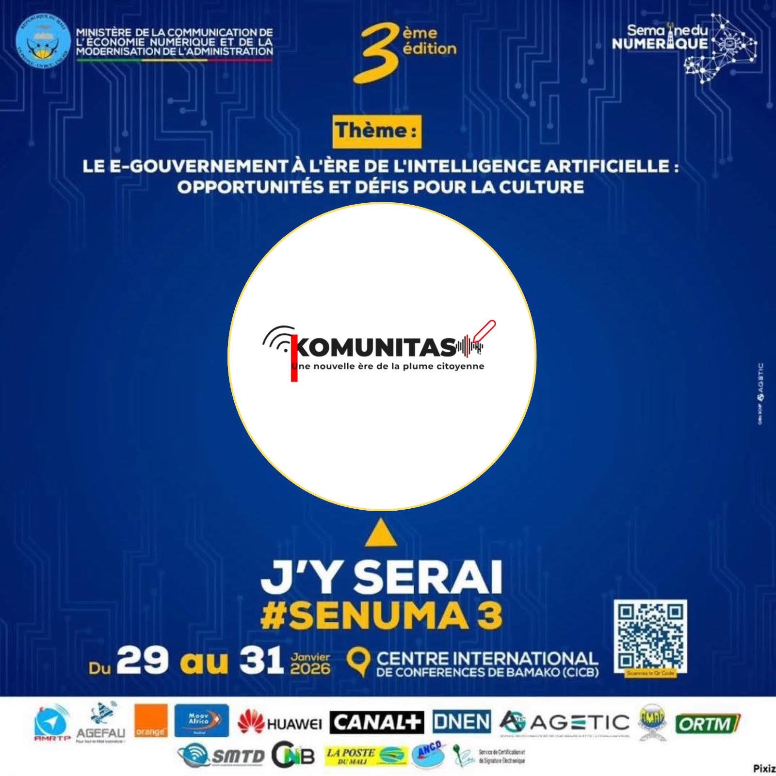 📢 KOMUNITAS à la 3ᵉ édition de la Semaine du Numérique – #SENUMA3