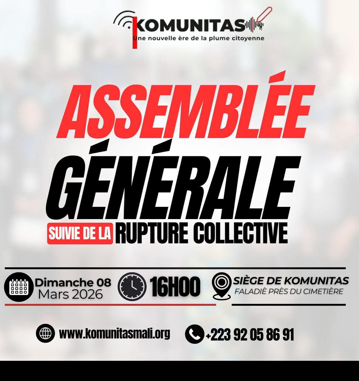 Choisissez entre l’AG et la rupture collective, de toutes les manières vous êtes invités !