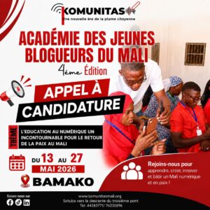 🚨 𝐀𝐏𝐏𝐄𝐋 𝐀̀ 𝐂𝐀𝐍𝐃𝐈𝐃𝐀𝐓𝐔𝐑𝐄 de la 𝟒ᵉ 𝐄́𝐃𝐈𝐓𝐈𝐎𝐍 de 𝐋’𝐀𝐂𝐀𝐃𝐄́𝐌𝐈𝐄 𝐃𝐄𝐒 𝐉𝐄𝐔𝐍𝐄𝐒 𝐁𝐋𝐎𝐆𝐔𝐄𝐔𝐑𝐒 𝐃𝐔 𝐌𝐀𝐋𝐈 🇲🇱